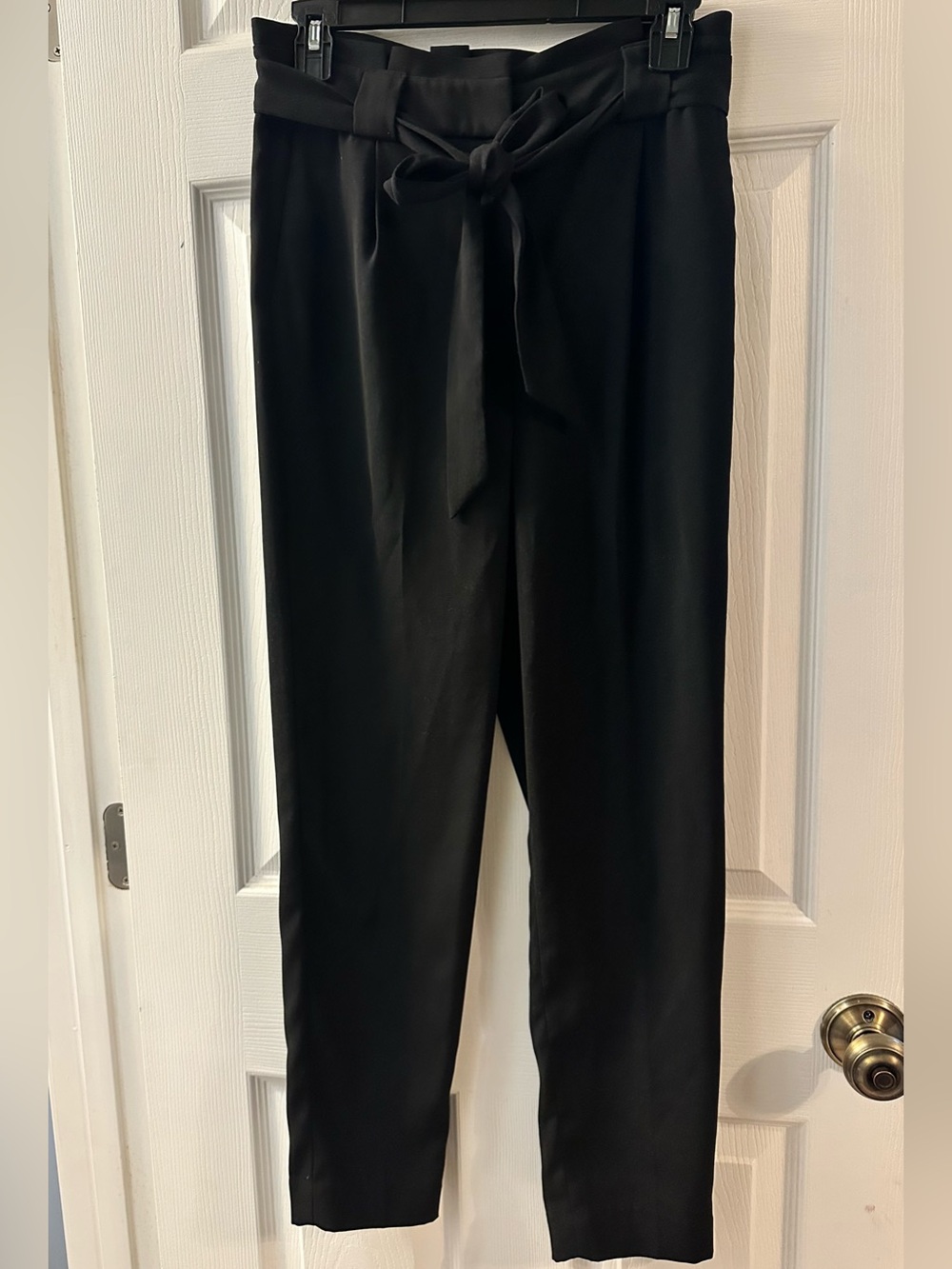 Express Paperbag Tie-Waist Pants - Black size 2